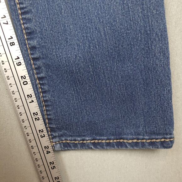 Nine West Jeans Women's Jeans Sz 10 Straight Leg Rhinestone Pockets Blue - Picture 10 of 12